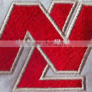 Hot china products wholesale sew on custom letter desgin embroidery patches for hat