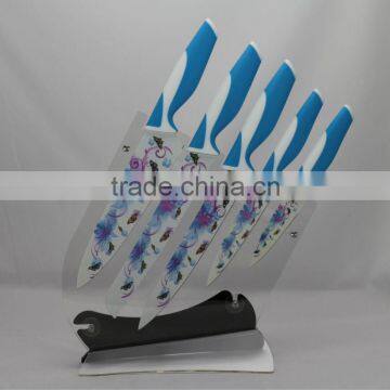 Fashion color kitchen knife set