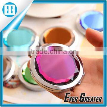 Small round metal mirror made in china mirror factory you can add your own logo