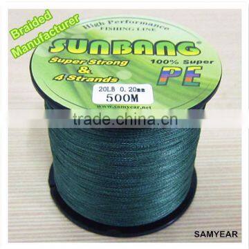 SUNBANG Fishing Tackle Nano PE Braided Fishing Line 4 Strands FLY Fishing