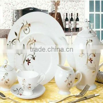 22pcs decal fine bone china dinner set supplier