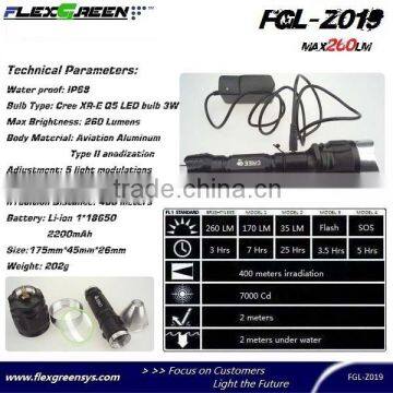 18650 Battery Charge Base Q5 Led Torch photo-2