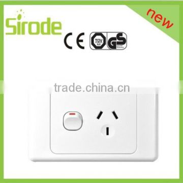 10 A horizonantal Earthed Childproof South Africa Wall Socket Switch