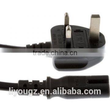 AC Power Cord, U.K. Plug BS 1363 to C7, 1 Meters photo-2