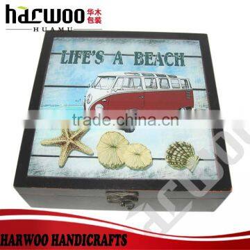 cartoon pattern wooden box,small wooden box for kids,wooden keepsake box for kids