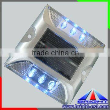 6 LED Double Side High Anti Pressure Aluminium White Color Solar Road Stud