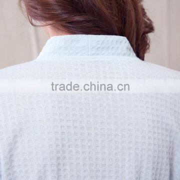 Lovers Kimono Waffle Sleepwear Bath Robe Femme Sexy Peignoir Women Dressing Gown Men Navy Long Bathrobe Thin Bridesmaid Robes photo-2