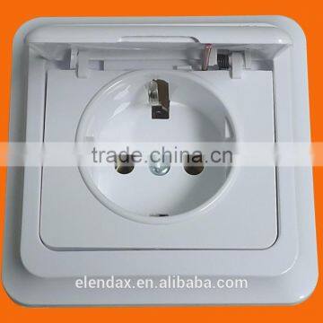 Power electrical European lamp waterproof wall schuko socket(F7510)