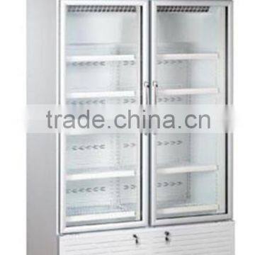 Double Glass Door Refrigerator for Beverage