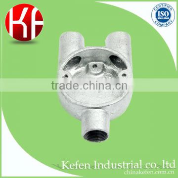 BS4568 electrical wiring accessories & malleable iron pipe fittings & 32mm branch three way Y circular box