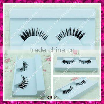 Hot sale red cherry human hair hand made false eyelashes