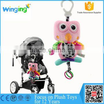 Alibaba factory plush baby owl toy with music