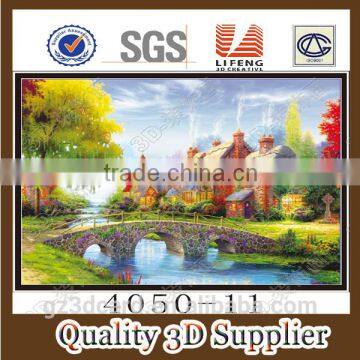 2016 Custom Plastic Moving Lenticular 3D Picture With Lake From China Factory photo-4