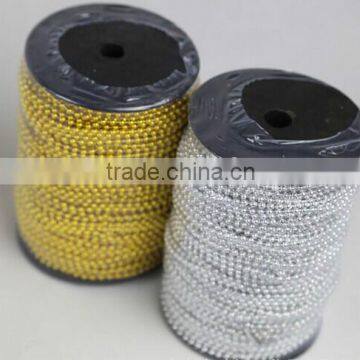 Factory Directly Sell Gold And Silver Different Size Decorative Beads Chain