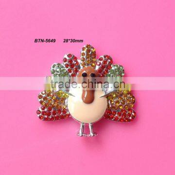 Hot selling 28*30mm new turkey rhinestone button (BTN-5649)