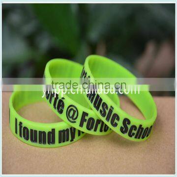 Cheap Custom Silicone Bracelet Debossed Logo Wristband