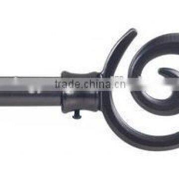 Lavish Home Spiral Finial Modern Curtain Rod Set photo-5