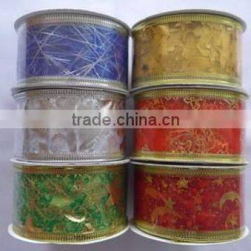 6.3CM Holiday Decorative Colorful Clothing Ribbon /Xmas Tree Ribbon photo-3