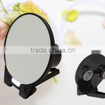 LED Hand held makeup mirror with suction cup