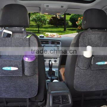 Factory Supply Back Seat Hanging Organizer Felt Car Storage Bag Color Customized Style Big Space photo-6