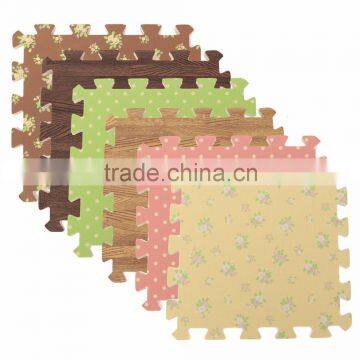 floral design flower print interlocking mat eva foam floor tile