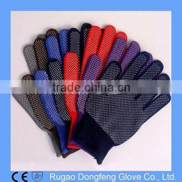 PVC Grip Dots Nylon Glove Safety Work Glove Manufacturers In China