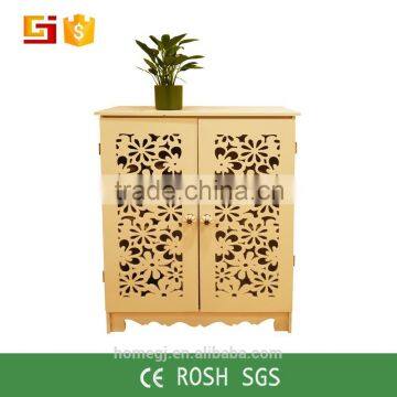 Hot Sell exquisite flower pattern design wood plastic composite sotrage Cabinet