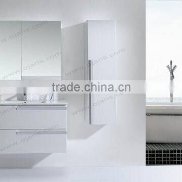 High gloss white lacquered modern bathroom vanity MDF chipboard classic vanity bathroom