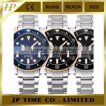 JP Brand rotating bezel luxury Japan movt quartz watch stainless steel back