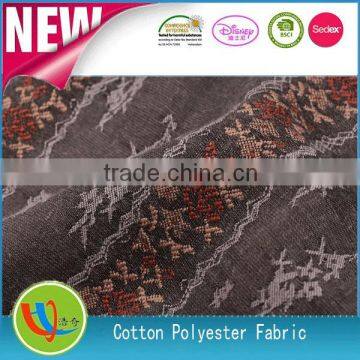 2014/2015 100% Cheap ShaoXing 75D polyester cotton jacquard for curtain fabric textile