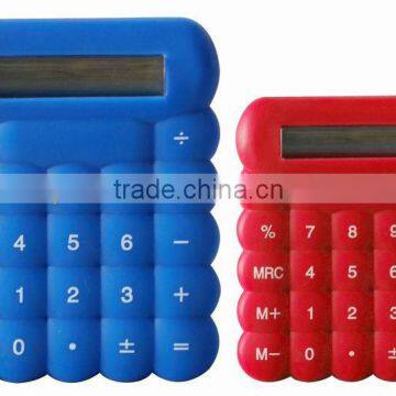 hot sale cheap colourful 8 digits silicon waterproof calculator for promotion gifts