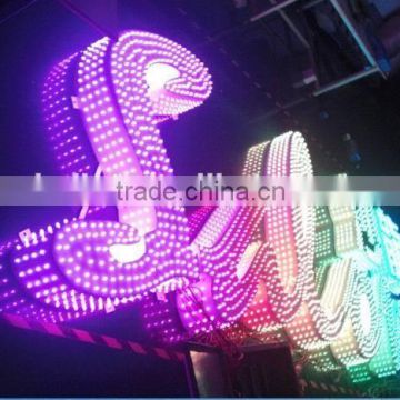 RGB full color outdoor large metal led letters in advertising light box