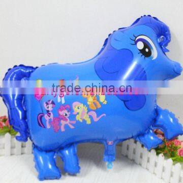 New design 67*49cm blue colorful pony animal shape balloon for wedding decoration and party supplies globos