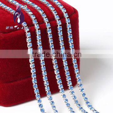 SS12( 3.0-3.2mm) Gold Rhinestone Cup Chain for Bags ,Shoes,Belt,Garment Decoration Etc