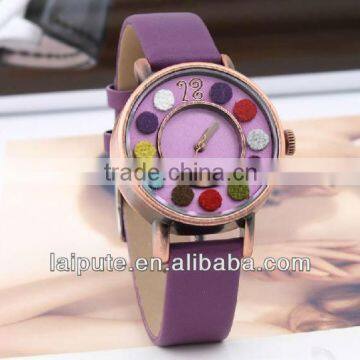 2013 hot sales fashonable wrist girl watch with pc movt watches