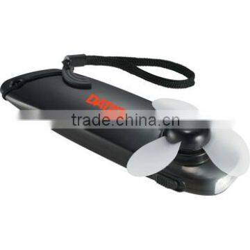 Wind-Up Mini Custom Fans & Flashlight
