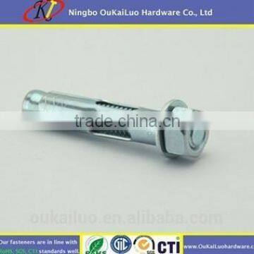 Silver anchor bolt with washer and nut/ Expansion bolt