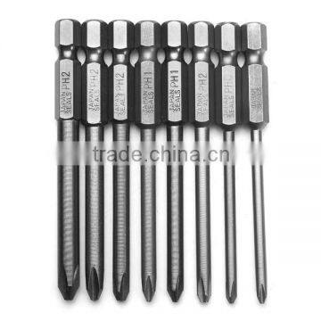 8pcs 75mm Magnetic Long Phillips Screwdriver Bits Set photo-2