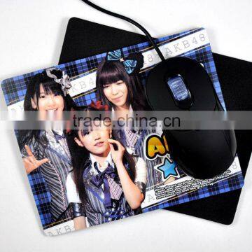 Fabric surface material sheet logo printing custom breast anime 3d rubber mouse pad