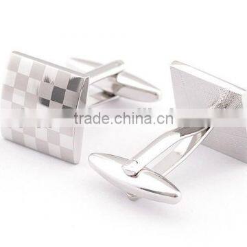 Silver Checkered Flag Cufflinks