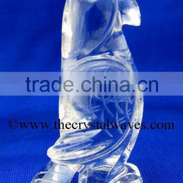 Wholesale Crystal Quartz / Sfatik Hand Carved Parrot