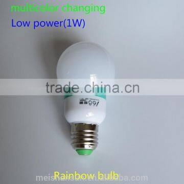 1W low power colorful changed LED bulb indoor lighting