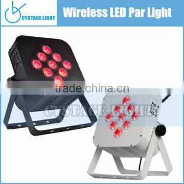 9x10w/12w/15w RGBW/A/UV Battery Powered Wireless Flat Par Bright Led Par Stage Light