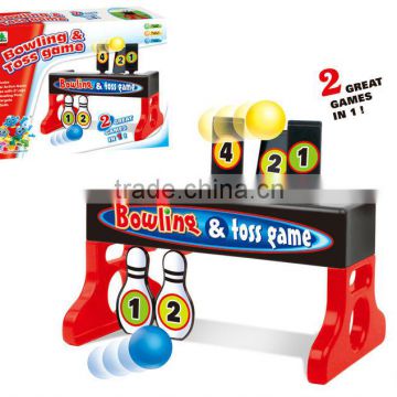 Desktop Games Bowling and Toss Game Table Shooting Game Set 3 in 1 Sports Games Children Table Game