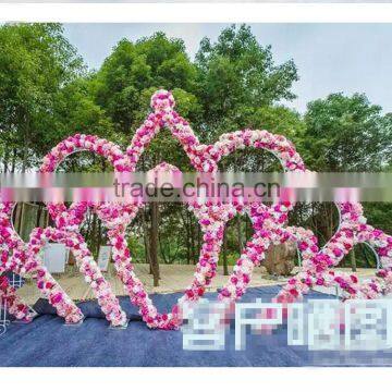 2016 newest wedding stage backdrop flower fancy backdrop design for sale