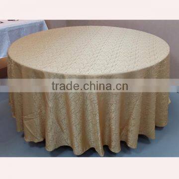 Gold round jacqurd table cloth/table linen