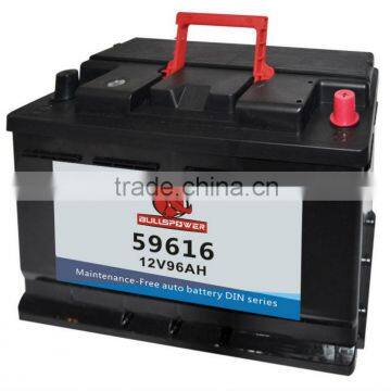 59616 DIN Standard 12v96ah 12v car battey