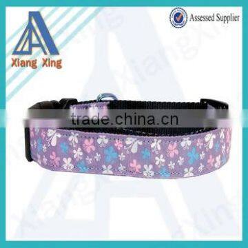 Printed custom logo charming dog collar and leash wholesale