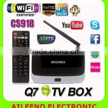 Quad core rk3188 XBMC Android 4.4 wifi bluetooth CS918 TV BOX cs918 tv box