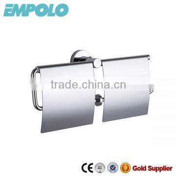 Stainless steel material double toilet seat paper holder with lid 92703C